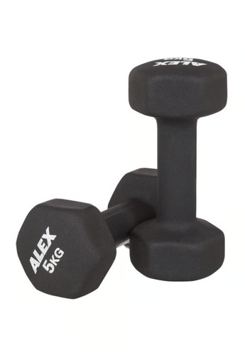 Alex neoprenhantelset 2x5kg - neoprenhantelset,