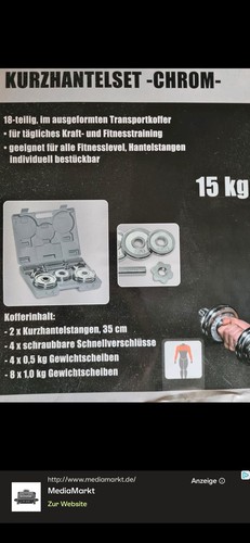 Kurzhantel set im koffer - 15,